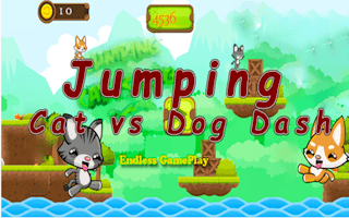 Jumping Cat vs Dog Dash - Fun Platformer Game