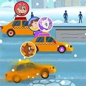 Cartoon Cab Chaos: City Routes