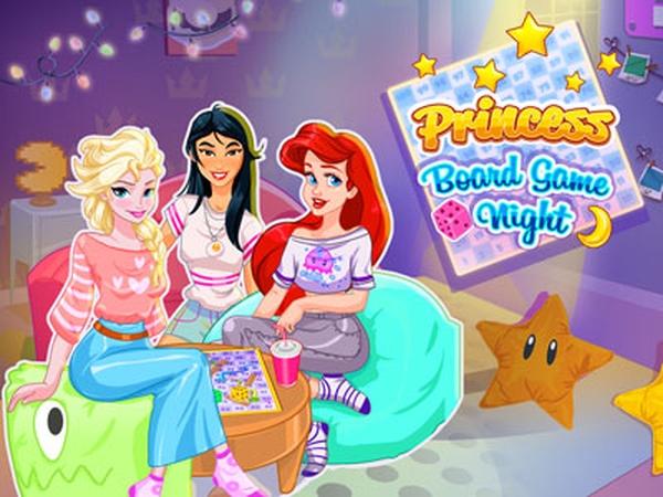 Princess Board Game Night Online Game - Dress Up & Board Game