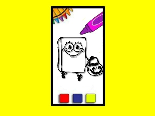SpobgeBob Halloween Coloring Book Online Coloring Game