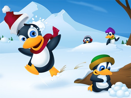 Cute Penguin Slide Puzzle Game - Puzzle Game