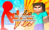 Red Stickman vs Monster School - Stickman Platform Fighter
