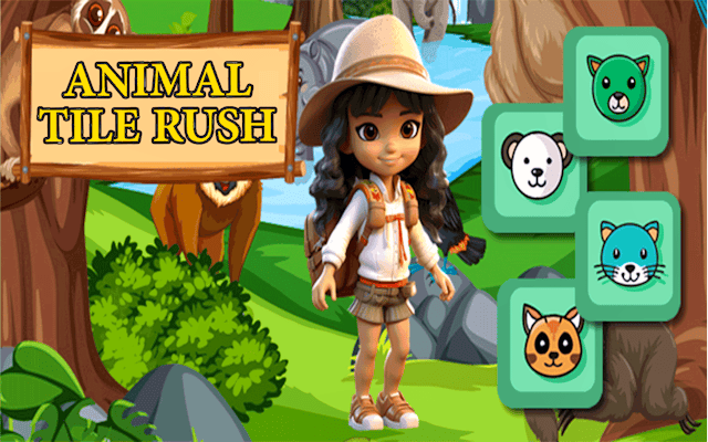 Animal Tile Rush: Memory Match Puzzle
