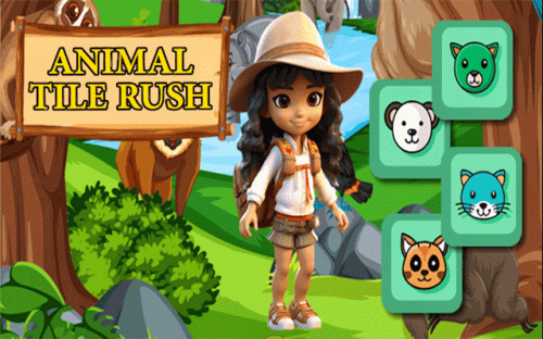 Animal Tile Rush: Memory Match Puzzle