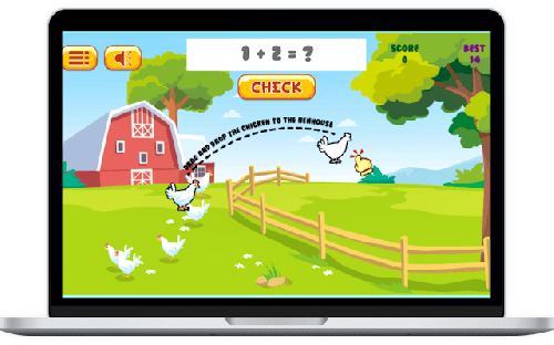 Chicken Math: Addition & Subtraction Game