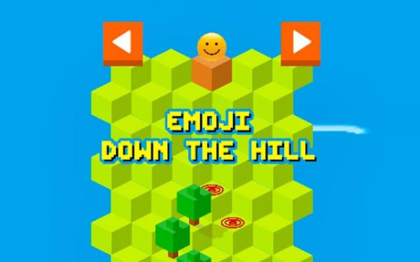 Emoji Down The Hill: Zigzag Adventure Online Arcade Game