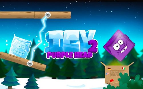 Icy Purple Head 2: Slide & Stick Puzzle Game